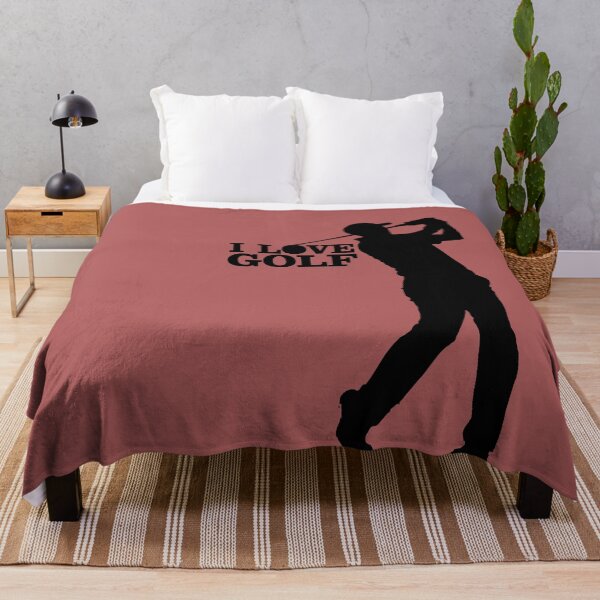 Item preview, I Love Golf Silhouette - Golfer with Crumpled Ball, Black and White designed and sold by ironpalette.