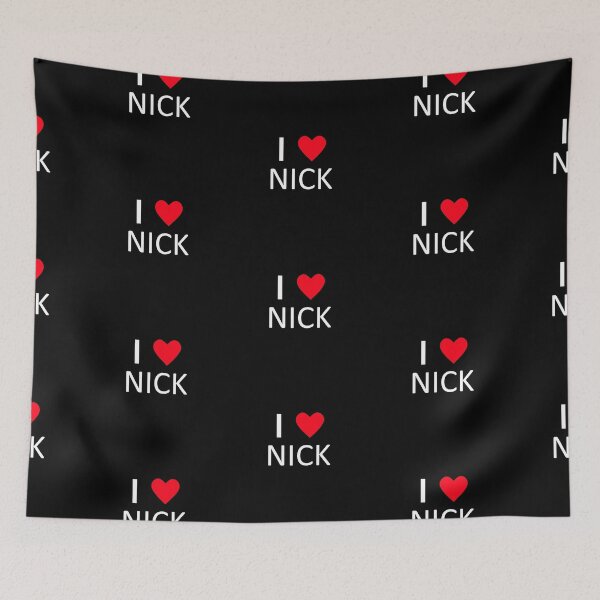 Item preview, I Heart Nick I love Nick design group (white text) designed and sold by Stone-Valley.