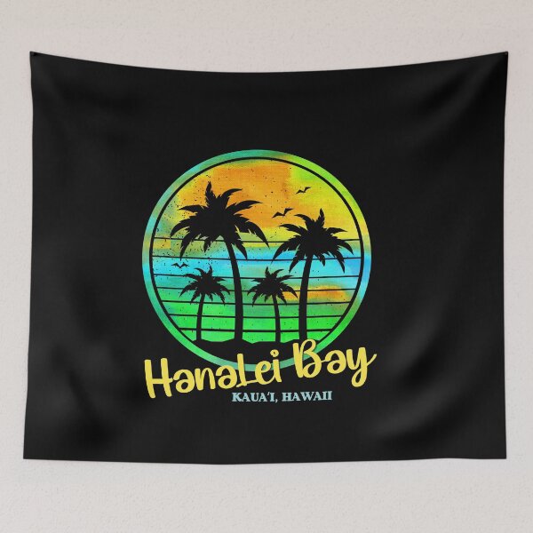 Item preview,  Hanalei Bay - Located on Kaua'i, Hawaii, dramatic mountain scenery, great surfing conditions. designed and sold by Sun Sand & Sea Art.