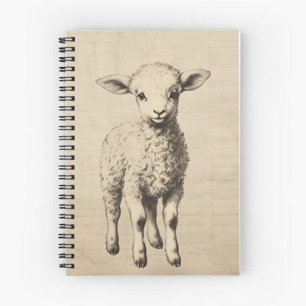Item preview, Vintage Spring Lamb Illustration - Vintage Spring Print designed and sold by ptlsprntsdsgn.