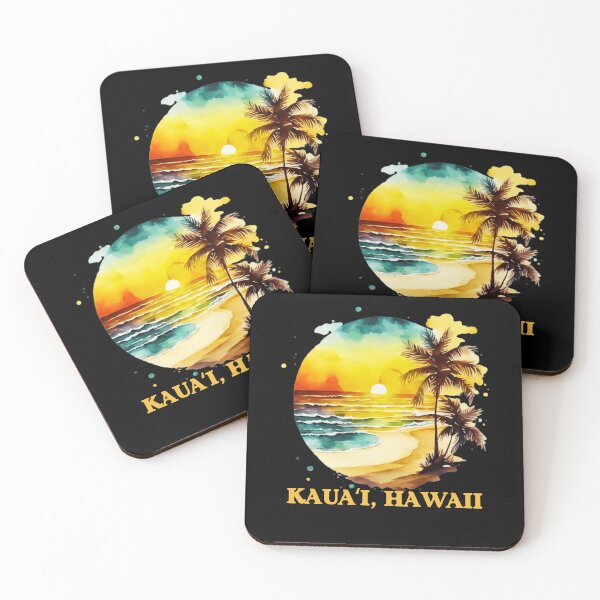 Item preview, Kaua'i, Hawaii - Known as the Garden Isle, it features lush rainforests, waterfalls, and the dramatic Na Pali Coast.  designed and sold by Sun Sand & Sea Art.