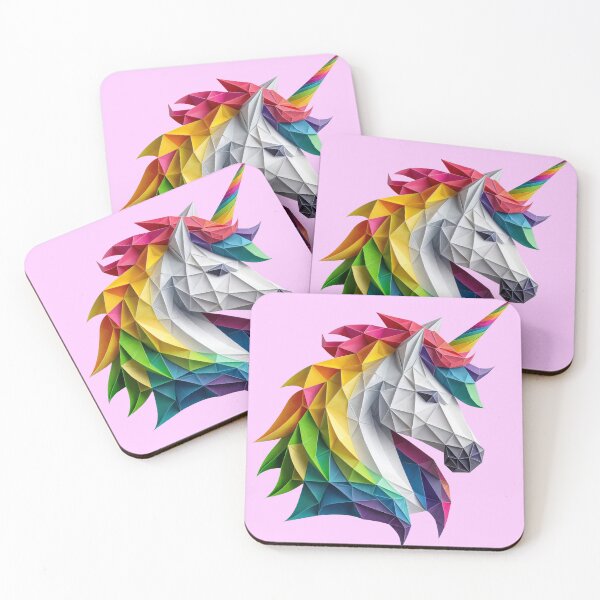 Item preview, Origami multicolored unicorn head made of paper designed and sold by PlumeUniverse.