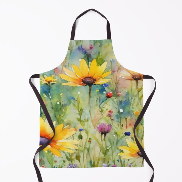 Item preview, colorful wild flower field water color designed and sold by yeekazar.