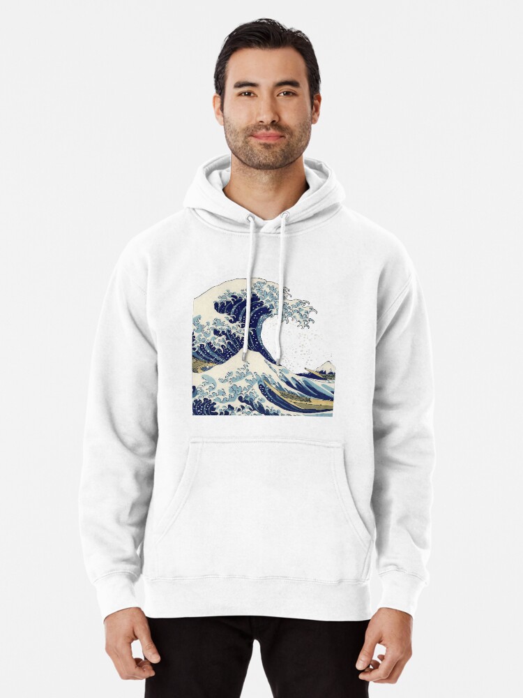 The Great Wave off Kanagawa by Hokusai Pullover Hoodie for Sale by themobybrand Redbubble