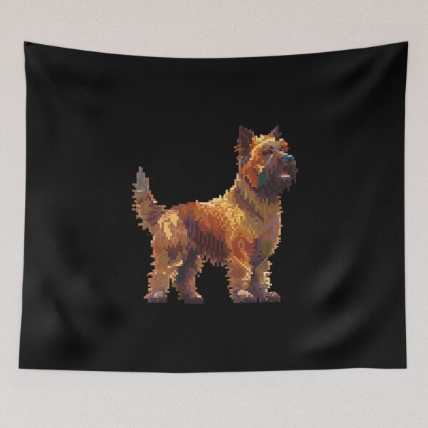 Item preview, 16-bit Pixel Art Briard designed and sold by CUTEDOGGIEZ.