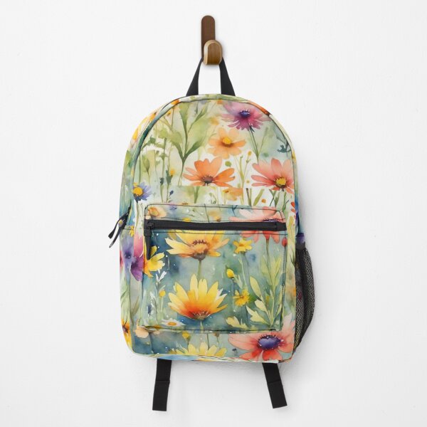 Item preview, colorful wild flower field water color designed and sold by yeekazar.