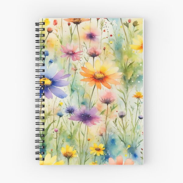 Item preview, colorful wild flower field water color designed and sold by yeekazar.