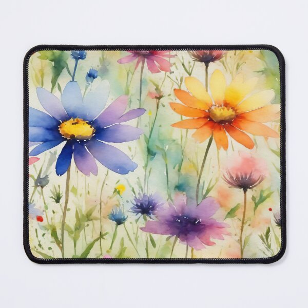 Item preview, colorful wild flower field water color designed and sold by yeekazar.