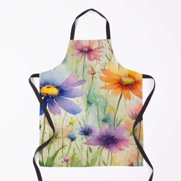 Item preview, colorful wild flower field water color designed and sold by yeekazar.