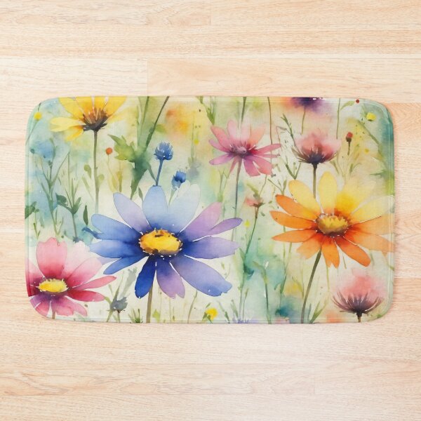Item preview, colorful wild flower field water color designed and sold by yeekazar.
