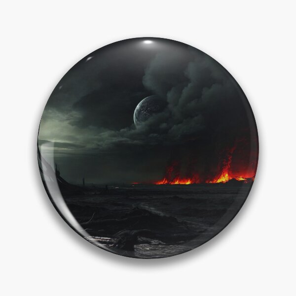 Item preview, Dark Horror Alien World On Flames designed and sold by SassyArtistry.