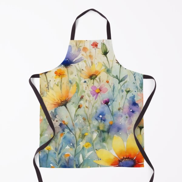 Item preview, colorful wild flower field water color designed and sold by yeekazar.