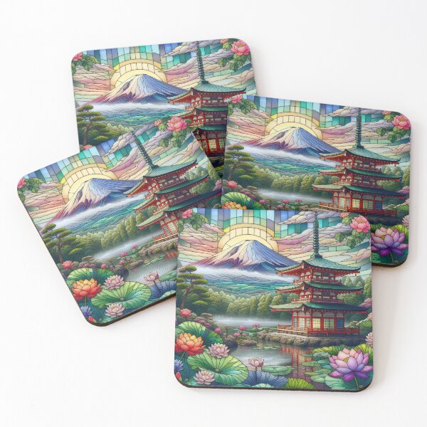 Item preview, Japanese Pagoda Zen Garden Near Mount Fuji designed and sold by HippieFarms11.