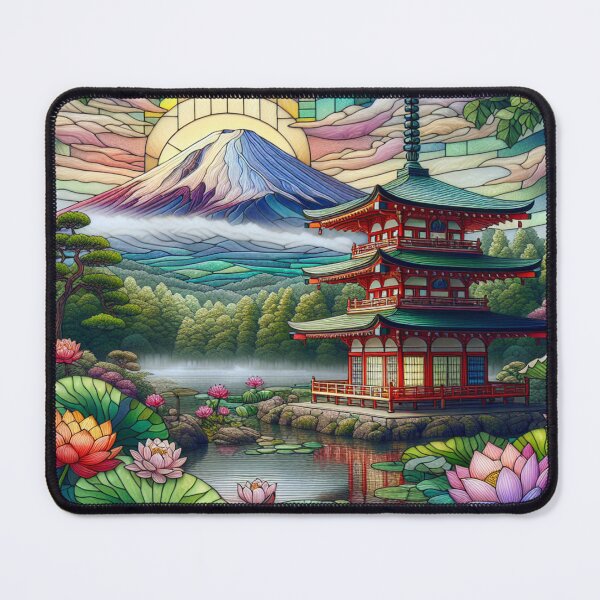 Item preview, Japanese Pagoda Zen Garden Near Mount Fuji designed and sold by HippieFarms11.
