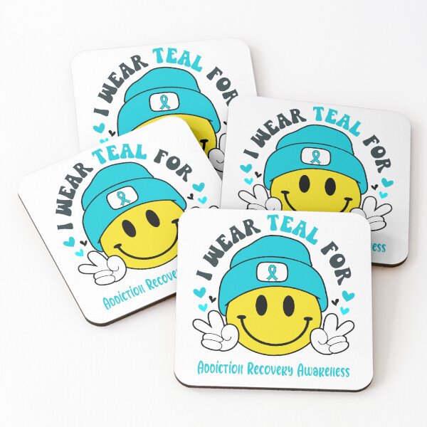 Item preview, I Wear Teal For Addiction Recovery Awareness, Addiction Recovery Awareness Month designed and sold by KatMercerr.