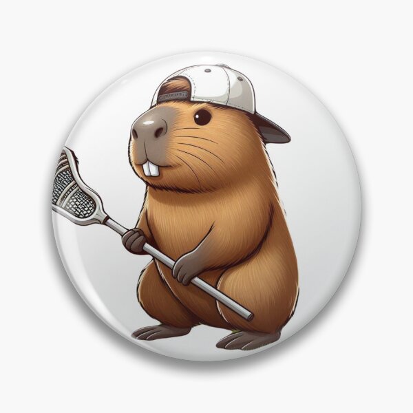 Item preview, Lacrosse Capybara  designed and sold by SportsMomsRock.