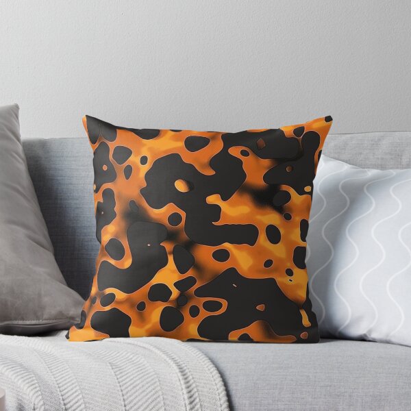 Item preview, Orange Glowing Trippy Luminance Pattern Design Abstract Camouflage Fluid Shapes in Neon Colors designed and sold by Reichcorp.
