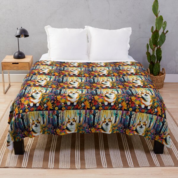 Item preview, A corgi dog among mysterious flowers. designed and sold by Natalia-Vlad.
