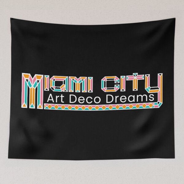 Item preview, Art Deco Dreams - Miami City Typography designed and sold by patriotwardrobe.