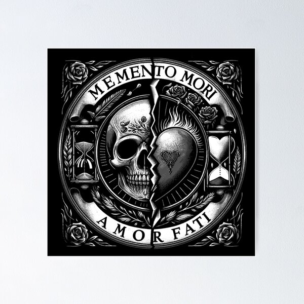 Item preview, Memento Mori Amor Fati Stoic Philosophy designed and sold by Buzzworthy Threads.