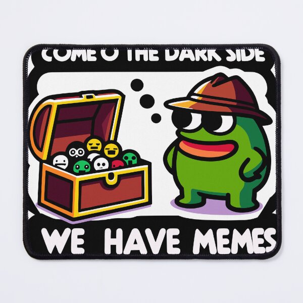 Item preview, Meme Treasure Trove - Come to the Dark Side, We Have Memes - Whimsical Detective Frog designed and sold by toobel.