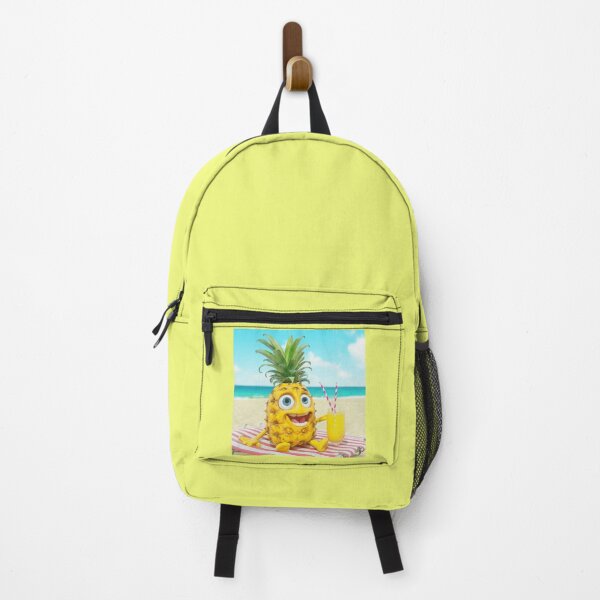 Item preview, Funny Pineapple Lying On The Beach On A Lounger And Holding A Lemonade designed and sold by M R Design.