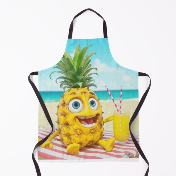 Item preview, Funny Pineapple Lying On The Beach On A Lounger And Holding A Lemonade designed and sold by M R Design.