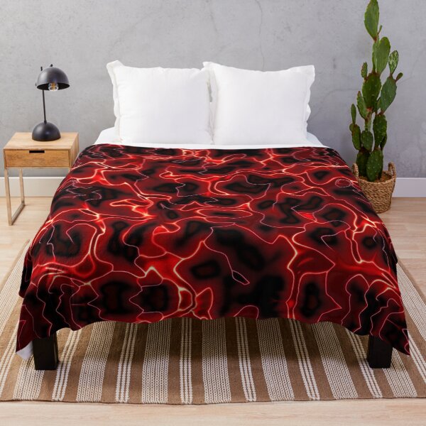 Item preview, Red Glowing Trippy Luminance Pattern Design Abstract Camouflage Fluid Shapes in Neon Colors designed and sold by Reichcorp.