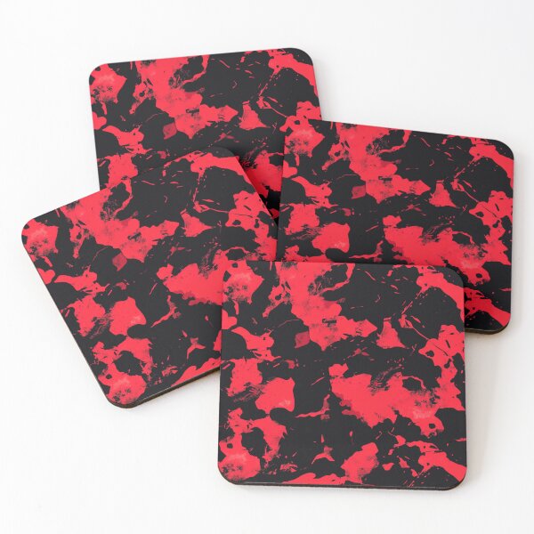 Item preview, Red Glowing Trippy Luminance Pattern Design Abstract Camouflage Fluid Shapes in Neon Colors designed and sold by Reichcorp.
