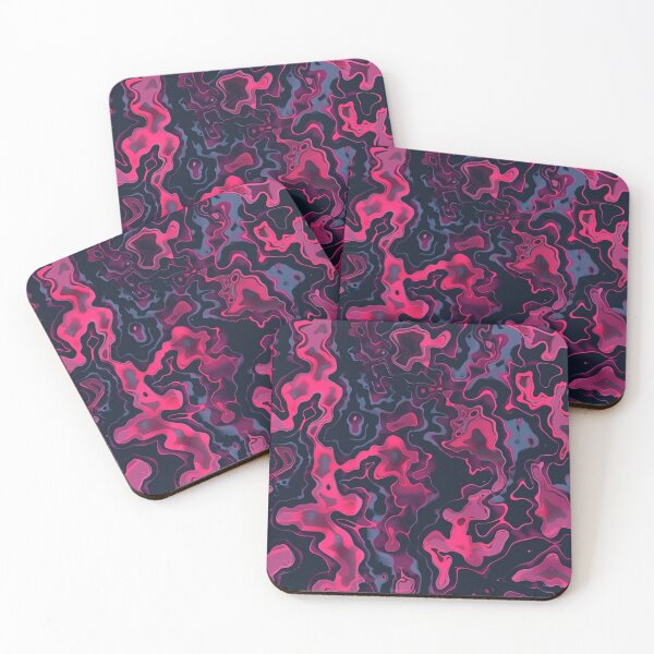 Item preview, Red Glowing Trippy Luminance Pattern Design Abstract Camouflage Fluid Shapes in Neon Colors designed and sold by Reichcorp.