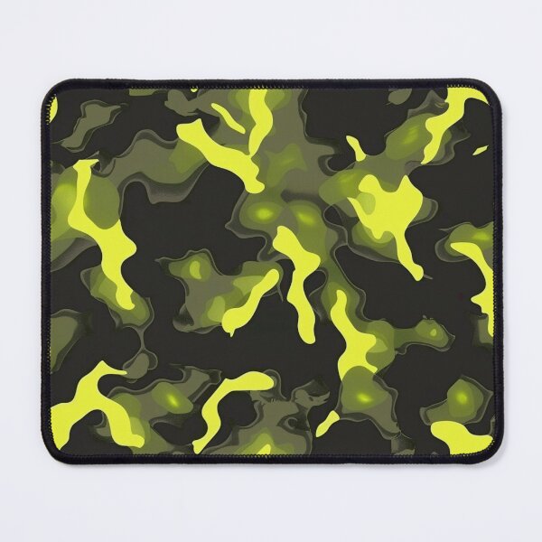 Item preview, Yellow Glowing Trippy Luminance Pattern Design Abstract Camouflage Fluid Shapes in Neon Colors designed and sold by Reichcorp.