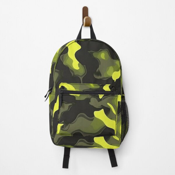 Item preview, Yellow Glowing Trippy Luminance Pattern Design Abstract Camouflage Fluid Shapes in Neon Colors designed and sold by Reichcorp.