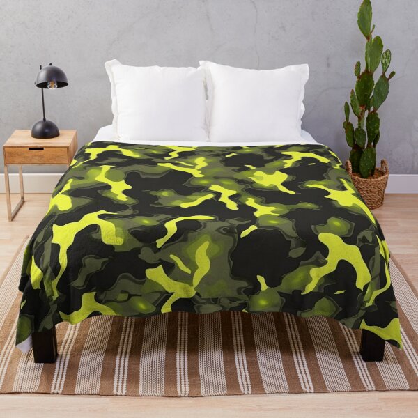 Item preview, Yellow Glowing Trippy Luminance Pattern Design Abstract Camouflage Fluid Shapes in Neon Colors designed and sold by Reichcorp.