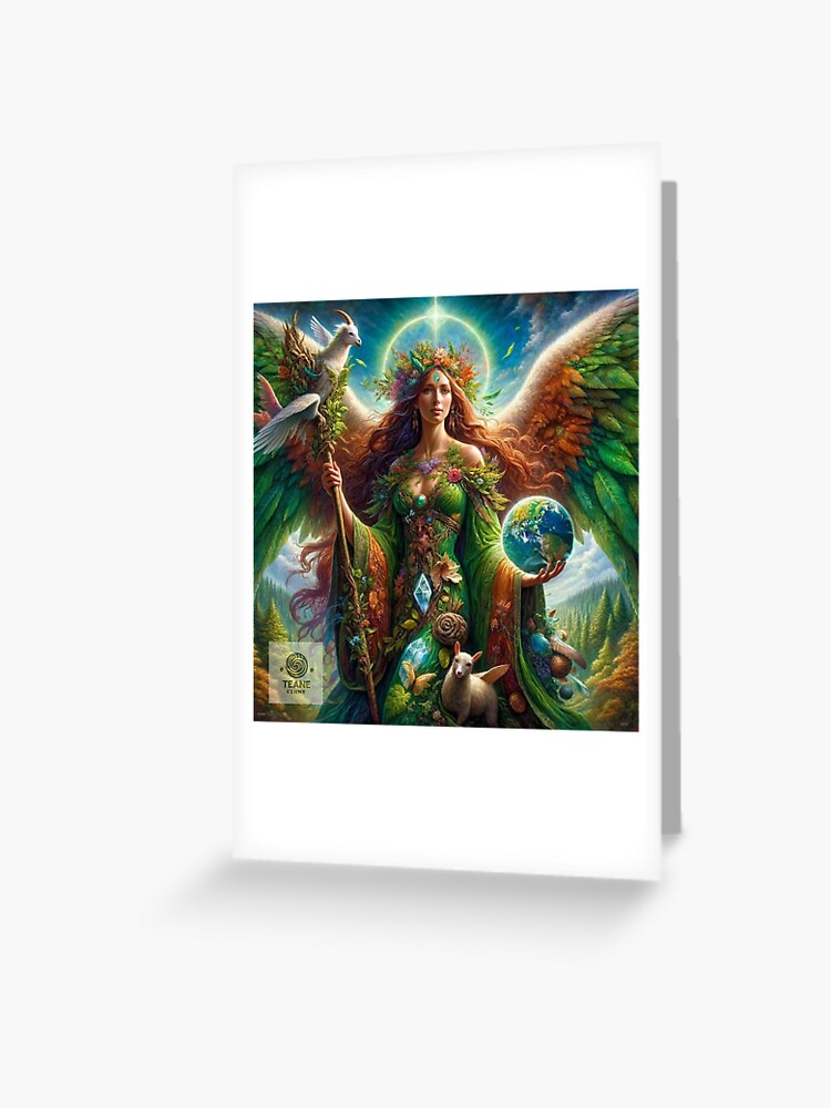 Ariel, Archangel of Natura 1枚 Archangel Ariel - Guardian of Animals - Ceramic Tile-lisa Azzano