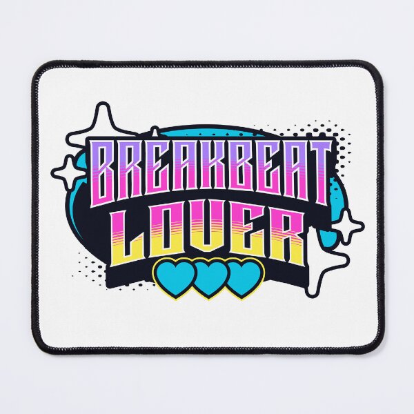 Item preview, BREAKBEAT  - Breaks Lover Y2K  (blue/yellow/pink) designed and sold by Discothreadz.