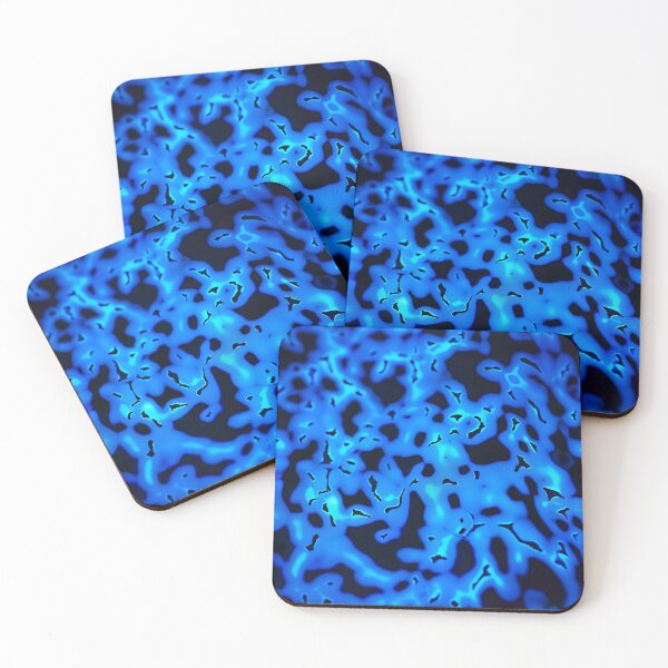 Item preview, Blue Glowing Trippy Luminance Pattern Design Abstract Camouflage Fluid Shapes in Neon Colors designed and sold by Reichcorp.