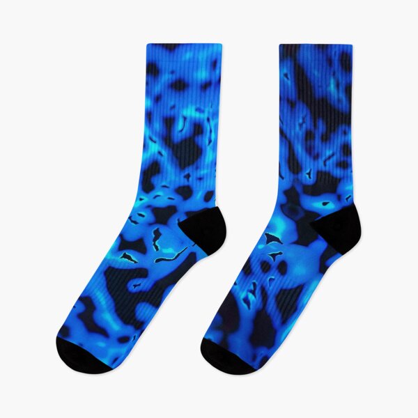 Item preview, Blue Glowing Trippy Luminance Pattern Design Abstract Camouflage Fluid Shapes in Neon Colors designed and sold by Reichcorp.