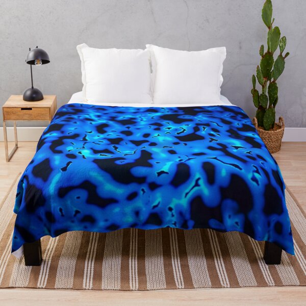 Item preview, Blue Glowing Trippy Luminance Pattern Design Abstract Camouflage Fluid Shapes in Neon Colors designed and sold by Reichcorp.