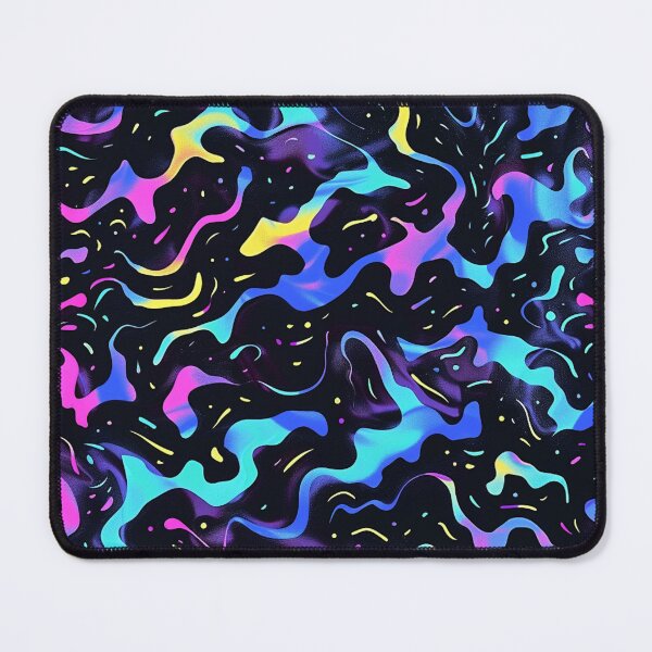 Item preview, Colorful Glowing Trippy Luminance Pattern Design Abstract Camouflage Fluid Shapes in Neon Colors designed and sold by Reichcorp.