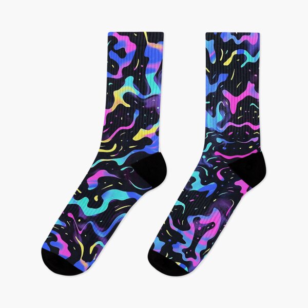 Item preview, Colorful Glowing Trippy Luminance Pattern Design Abstract Camouflage Fluid Shapes in Neon Colors designed and sold by Reichcorp.