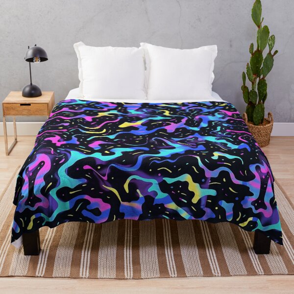 Item preview, Colorful Glowing Trippy Luminance Pattern Design Abstract Camouflage Fluid Shapes in Neon Colors designed and sold by Reichcorp.