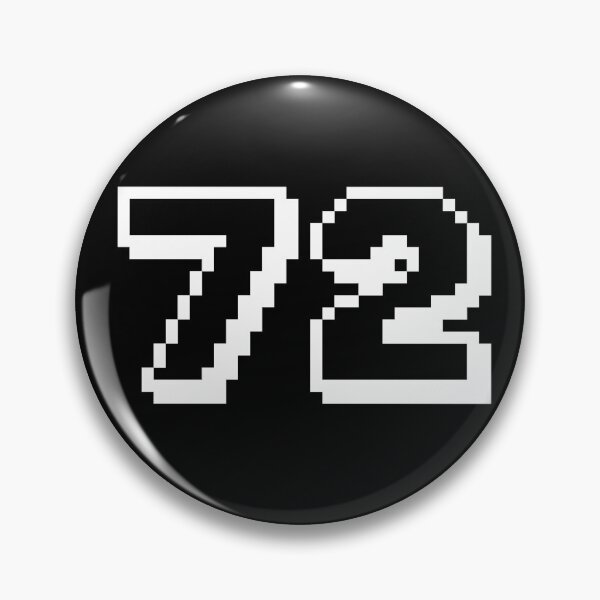 Item preview, 72, seventy-two, white, retro video game, 1 up! designed and sold by Numbers-Art.