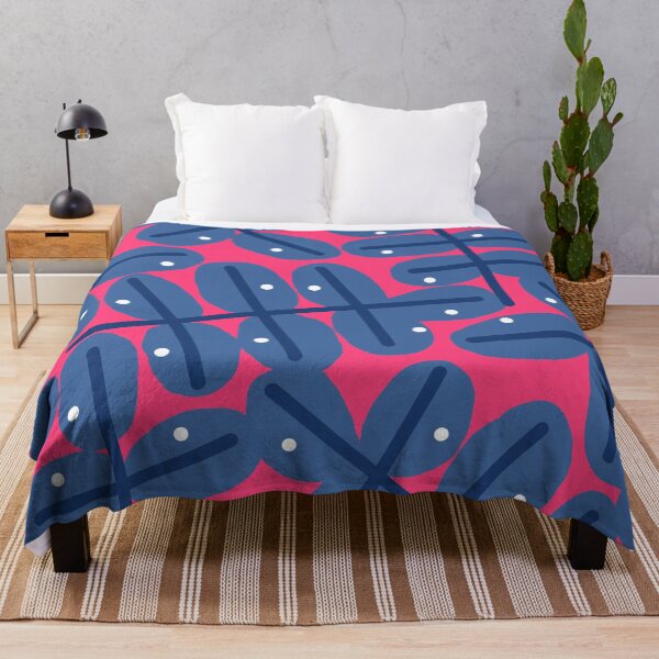 Item preview, Tranquil Blooms: Calming Blue Leaves over Soft Pink Background designed and sold by Deutschic.