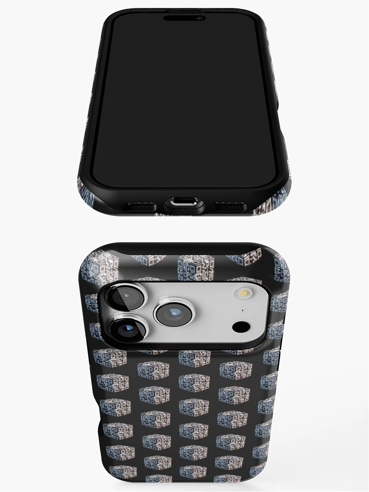 Thumbnail 3 of 4, iPhone Case, Digital Cubes: QR Code Pattern Extravaganza designed and sold by Rui Fernandes.