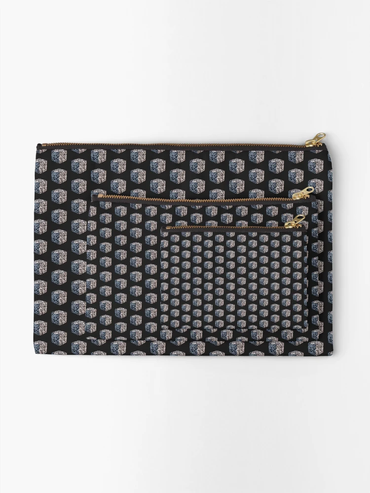 Thumbnail 2 of 4, Zipper Pouch, Digital Cubes: QR Code Pattern Extravaganza designed and sold by Rui Fernandes.