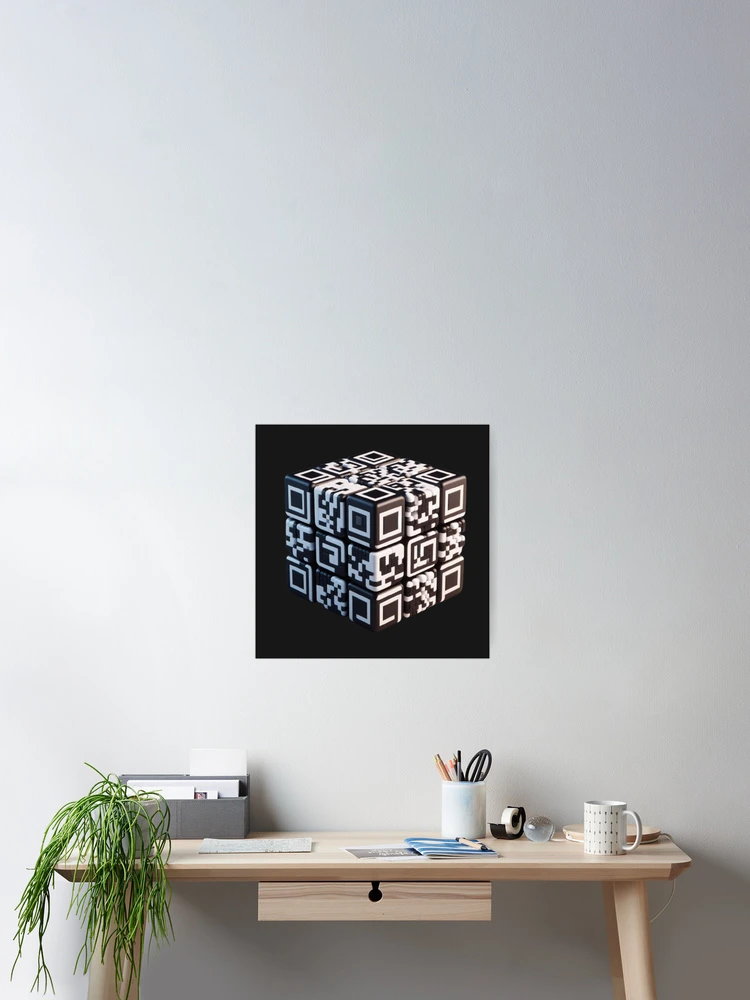 Thumbnail 2 of 3, Poster, Digital Cubes: QR Code Pattern Extravaganza designed and sold by Rui Fernandes.