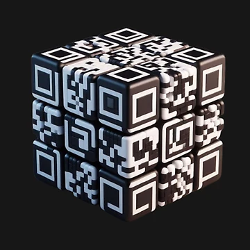 Artwork thumbnail, Digital Cubes: QR Code Pattern Extravaganza by Rui Fernandes
