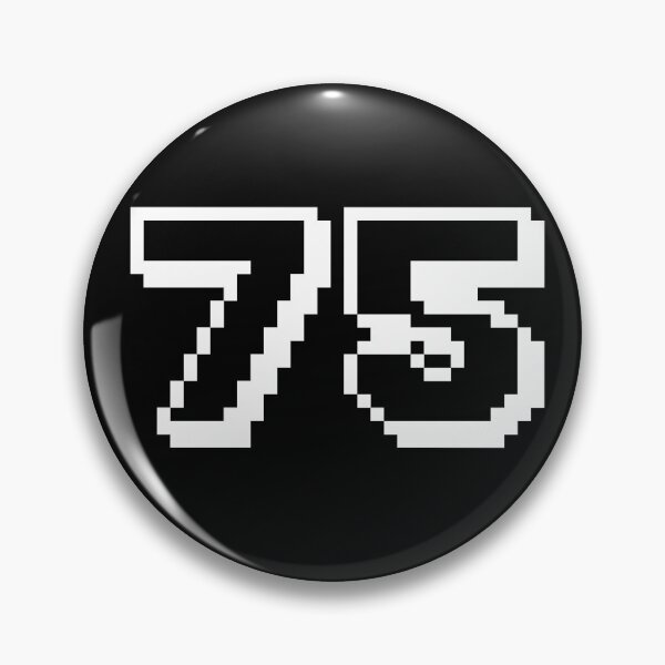 Item preview, 75, seventy-five, white, retro video game, 1 up! designed and sold by Numbers-Art.