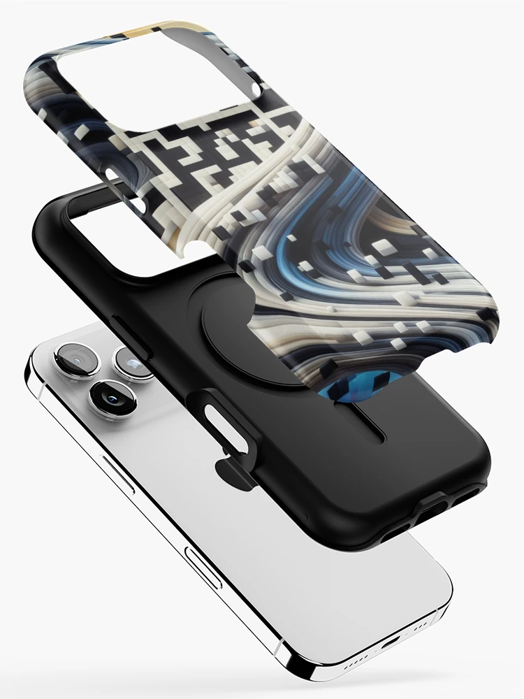 Thumbnail 2 of 4, iPhone Case, CodeCanvas: QR Pattern Symphony designed and sold by Rui Fernandes.