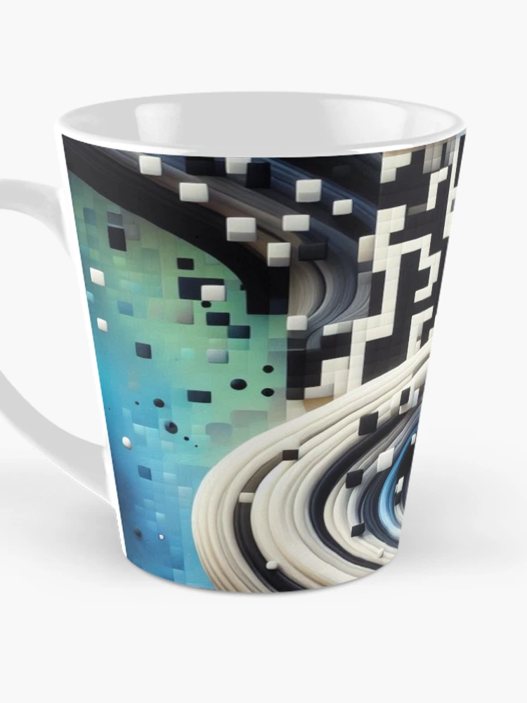 Thumbnail 3 of 4, Coffee Mug, CodeCanvas: QR Pattern Symphony designed and sold by Rui Fernandes.